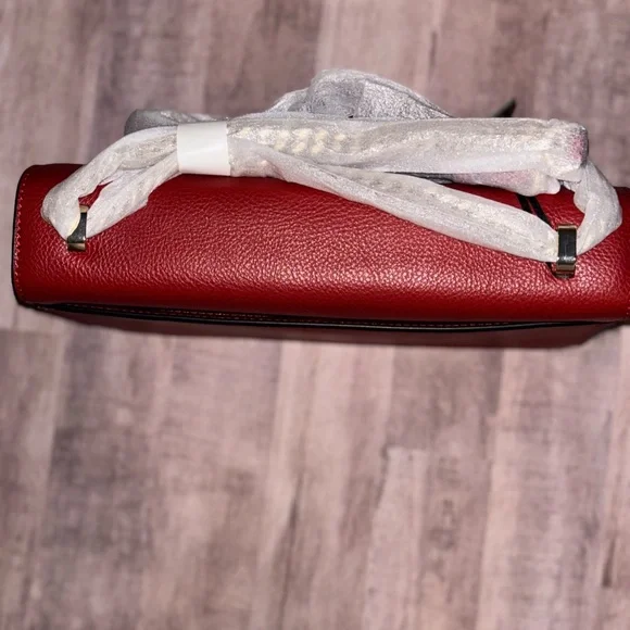 DKNY Red Leather Shoulder Bag - Picture 5 of 14